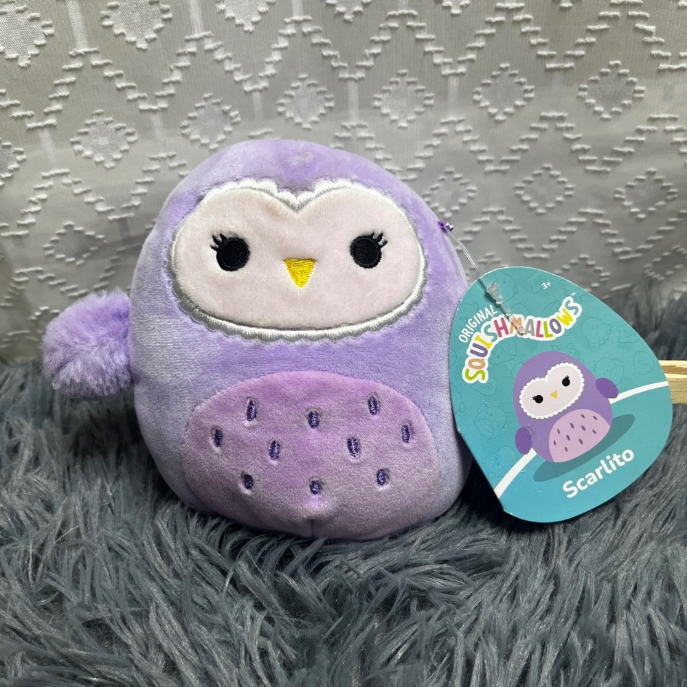 Squishmallows Scarlito Owl Plush Purple Stuffed Animal Toy 5 Inch NWT‎
